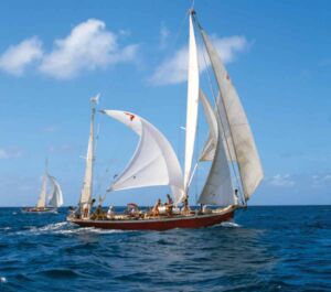 Iolaire under full sail.